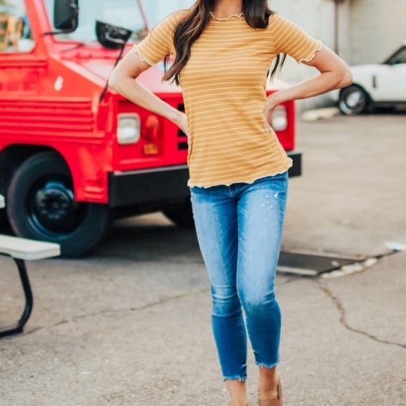 ♡ Y2K ♡ style pink and white striped - Picture 6 of 6